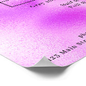 Modern Paars Simpel Salon Price List Poster (Hoek)