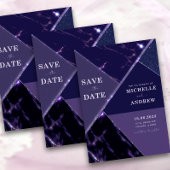 Modern Paars sparen de Sjabloon van de Datum Kaart