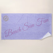 Modern Paars Strandlaken (Voorkant)