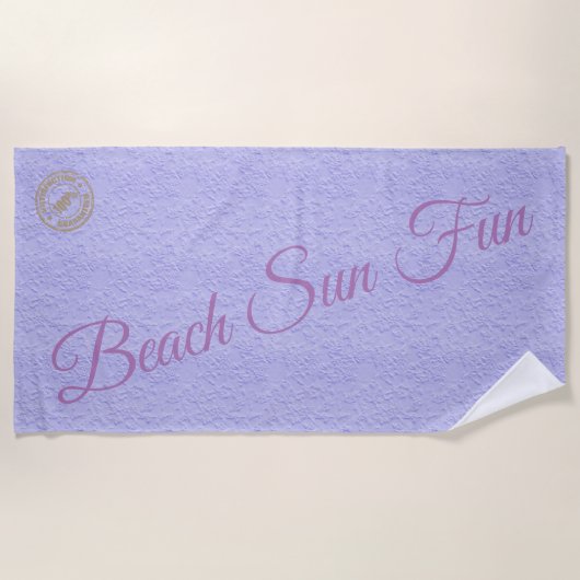 Modern Paars Strandlaken (Voorkant)