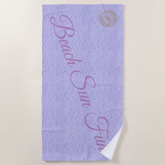 Modern Paars Strandlaken (Voorkant)