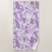 Modern Paars Strandlaken (Voorkant)