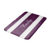 Modern paars strepenpatroon badmat (Gekanteld)