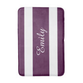 Modern paars strepenpatroon badmat (Voorkant Verticaal)