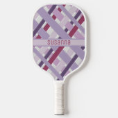 Modern Paars striped patroon Pickleball Paddle (Voorkant)