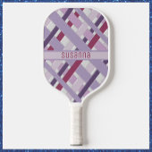 Modern Paars striped patroon Pickleball Paddle