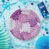 Modern Paars ventilatorpatroon Papieren Bordje (Feest)