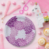 Modern Paars ventilatorpatroon Papieren Bordje (Feest)