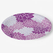 Modern Paars ventilatorpatroon Papieren Bordje (Gekanteld)
