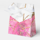 Modern Paars Violet Gold Agate Geode Monogram Fav Bedankdoosjes (Voorkant Zijde)