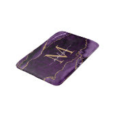 Modern Paars VioletGold Agate Geode Chic Monogram Badmat (Gekanteld)