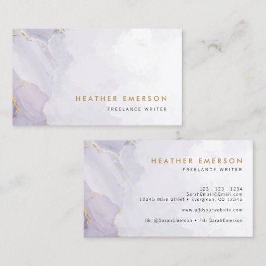 Modern Paars Visitekaartje (Voorkant / Achterkant)