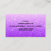 Modern Paars Visitekaartje (Achterkant)
