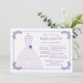 Modern  Paars-weddenschap Vrijgezellenfeest Kaart (Staand voorkant)