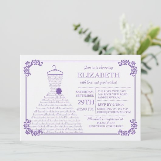 Modern Paars-weddenschap Vrijgezellenfeest Kaart (Staand voorkant)