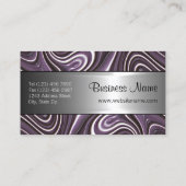 Modern Paars wit 3D vloeibaar zwempatroon Visitekaartje (Achterkant)