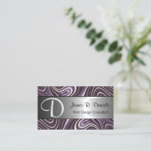 Modern Paars wit 3D vloeibaar zwempatroon Visitekaartje (Staand voorkant)