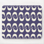 Modern Paars wit, dubbelhars moonpatroon Muismat (Voorkant)