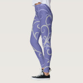 Modern Paars zwirlpatroon Leggings (Links)