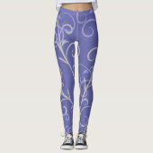 Modern Paars zwirlpatroon Leggings (Voorkant)