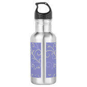 Modern Paars zwirlpatroon Waterfles (Achterkant)