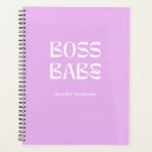 Modern Paarse 2024 Boss Babe Gepersonaliseerd Planner (Voorkant)