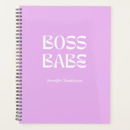 Modern Paarse 2024 Boss Babe Gepersonaliseerd Planner