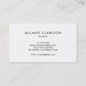 Modern paarse amethist edelsteen geode mineraal visitekaartje (Achterkant)