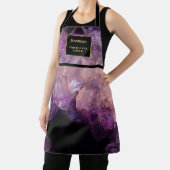 Modern paarse amethist professioneel monogram scho schort (Insitu)