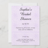 Modern Paarse Bloemen Bruids Woord Scramble Game Kaart (Achterkant)