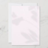 Modern Paarse Bloemen Script Elegant Huwelijk Kaart (Achterkant)