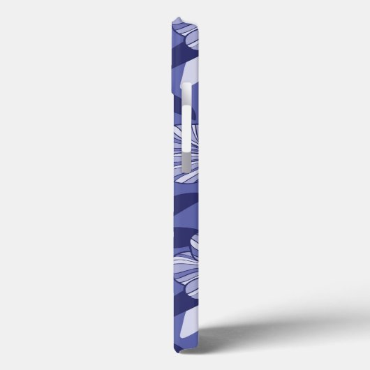 Modern Paarse bloemenbladpatroon Case-Mate iPhone Case (Achterkant / Links)