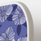 Modern Paarse bloemmotief Pickleball Paddle (Links Detail)