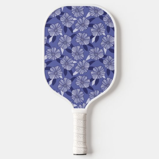 Modern Paarse bloemmotief Pickleball Paddle (Voorkant)