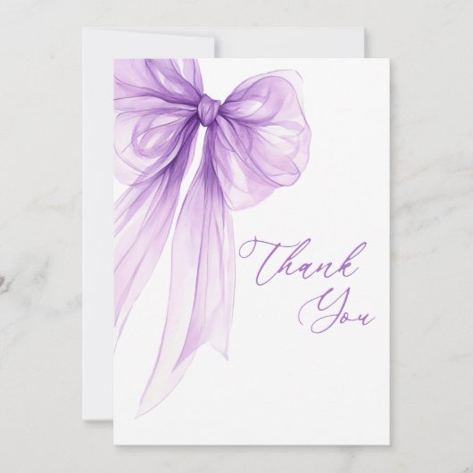 Modern Paarse boog Vrijgezellenfeest Bedankkaart (Voorkant)