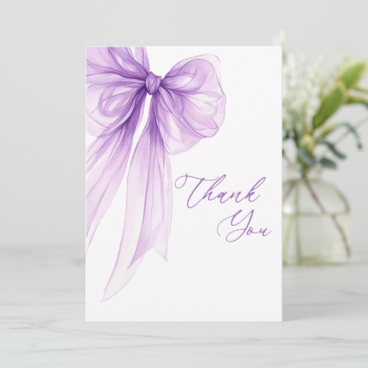 Modern Paarse boog Vrijgezellenfeest Bedankkaart (Staand voorkant)