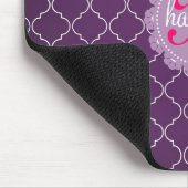 Modern Paarse Bristol Tiles Personalized Trendy Muismat (Hoek)
