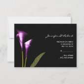 Modern Paarse Calla Lily-reactiekaart RSVP Kaartje (Voorkant)