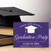 Modern Paarse Custom 2025 Graduation Party Kaart