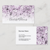 Modern Paarse diamanttextuur Visitekaartje (Voorkant / Achterkant)