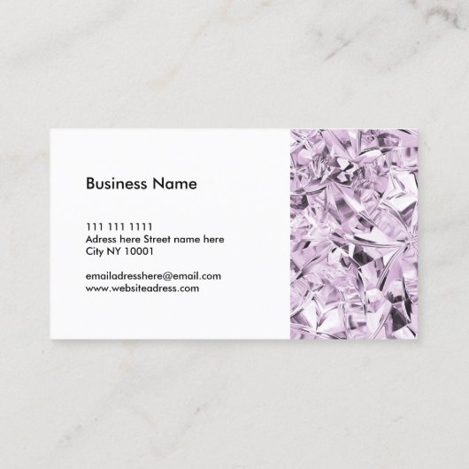 Modern Paarse diamanttextuur Visitekaartje (Achterkant)