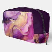Modern Paarse en gouden Abstracte luxe - Duffle Ba Toilettasje (Rechterhoek)