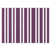 Modern Paarse en witte streepjespatroon Tafelkleed (Voorkant (Horizontaal))