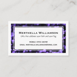 Modern Paarse Faux | Aangepast Christelijk glitter Visitekaartje