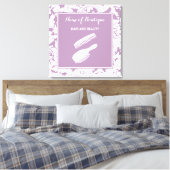 Modern Paarse Floral Beauty Boutique Sign Canvas Afdruk (Insitu (Slaapkamer))
