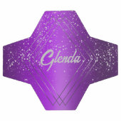 Modern Paarse geborsteld metaal met zilveren monog Voetbal (Enkel)