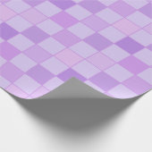 Modern Paarse geruit inpakpapier (Hoek)