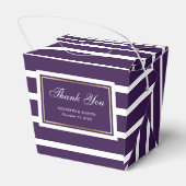 Modern Paarse gouden bruiloft dank u Bedankdoosjes (Achterkant)