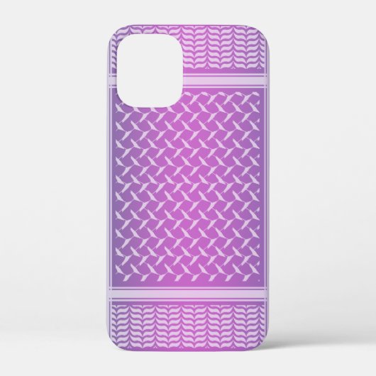 Modern Paarse Gradiënt Keffiyeh Patroon Case-Mate iPhone Case (Achterkant)