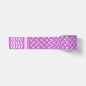 Modern Paarse Gradiënt Keffiyeh Patroon Satijnen Lint (Voorkant)